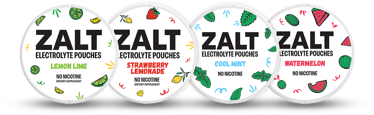 ZALT flavor lineup: Lemon Lime, Strawberry Lemonade, Cool Mint, Watermelon